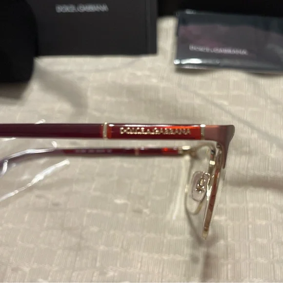 Dolce & Gabbana DG 1268 1255 54 16 140 by Pale Red Gold Eyeglasses - Picture 3 of 4
